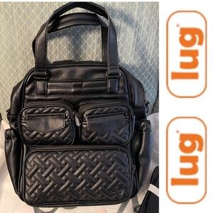 Lug Convertible Everyday Backpack Bag in Black Vegan Leather